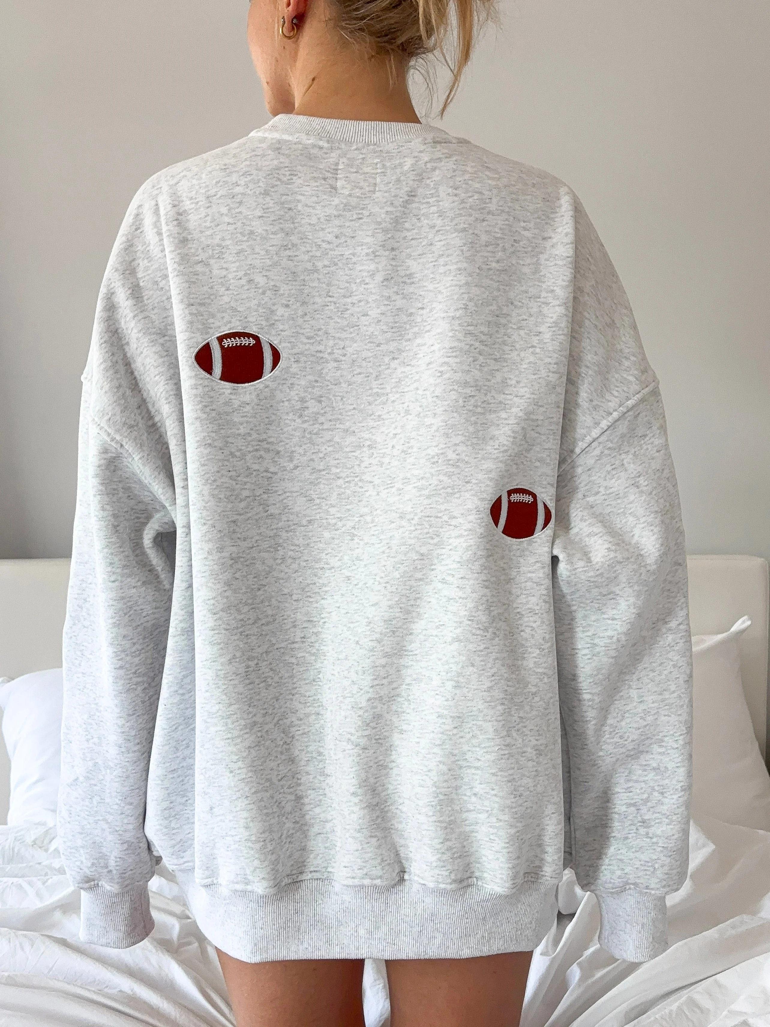 Football Embroidered Sweatshirt