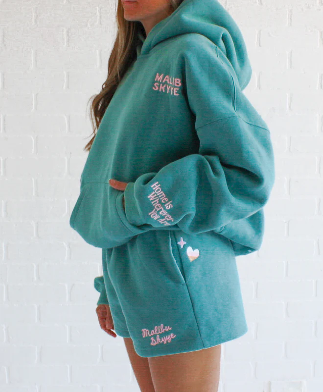 Home is Wherever You Are Shorts - Evergreen