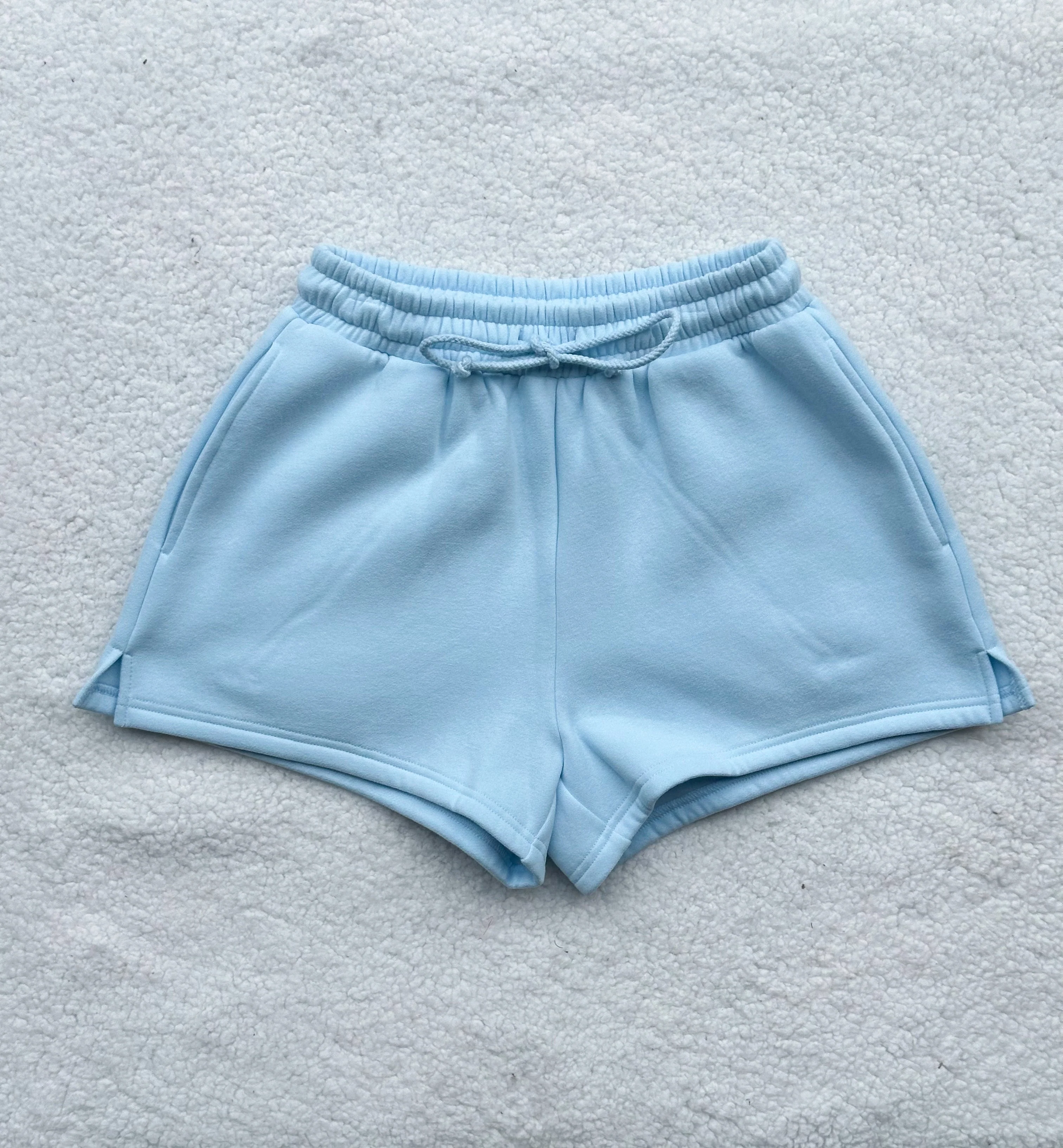 Icy Blue Basic Blank Shorts