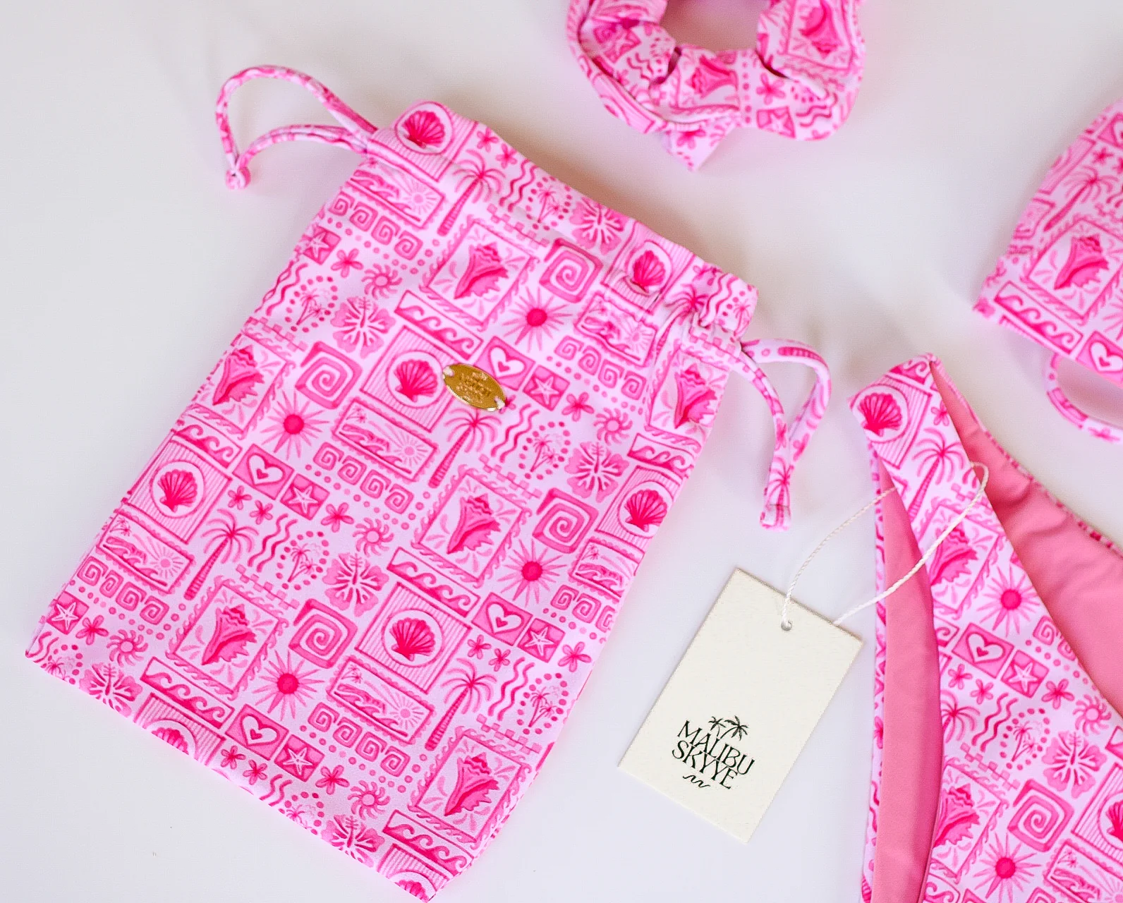 Tropic Reef Bikini Bag -Pink