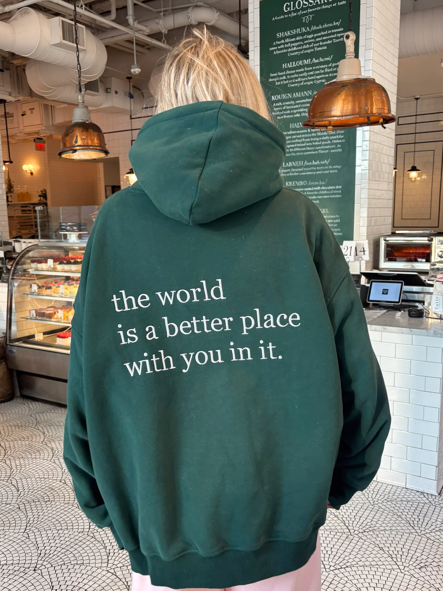 The World Is A Better Place With You In It Embroider Hoodie
