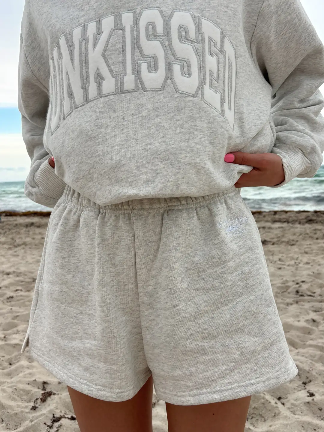 Sunkissedcoconut Embroidered Sweat Shorts 100% Cotton