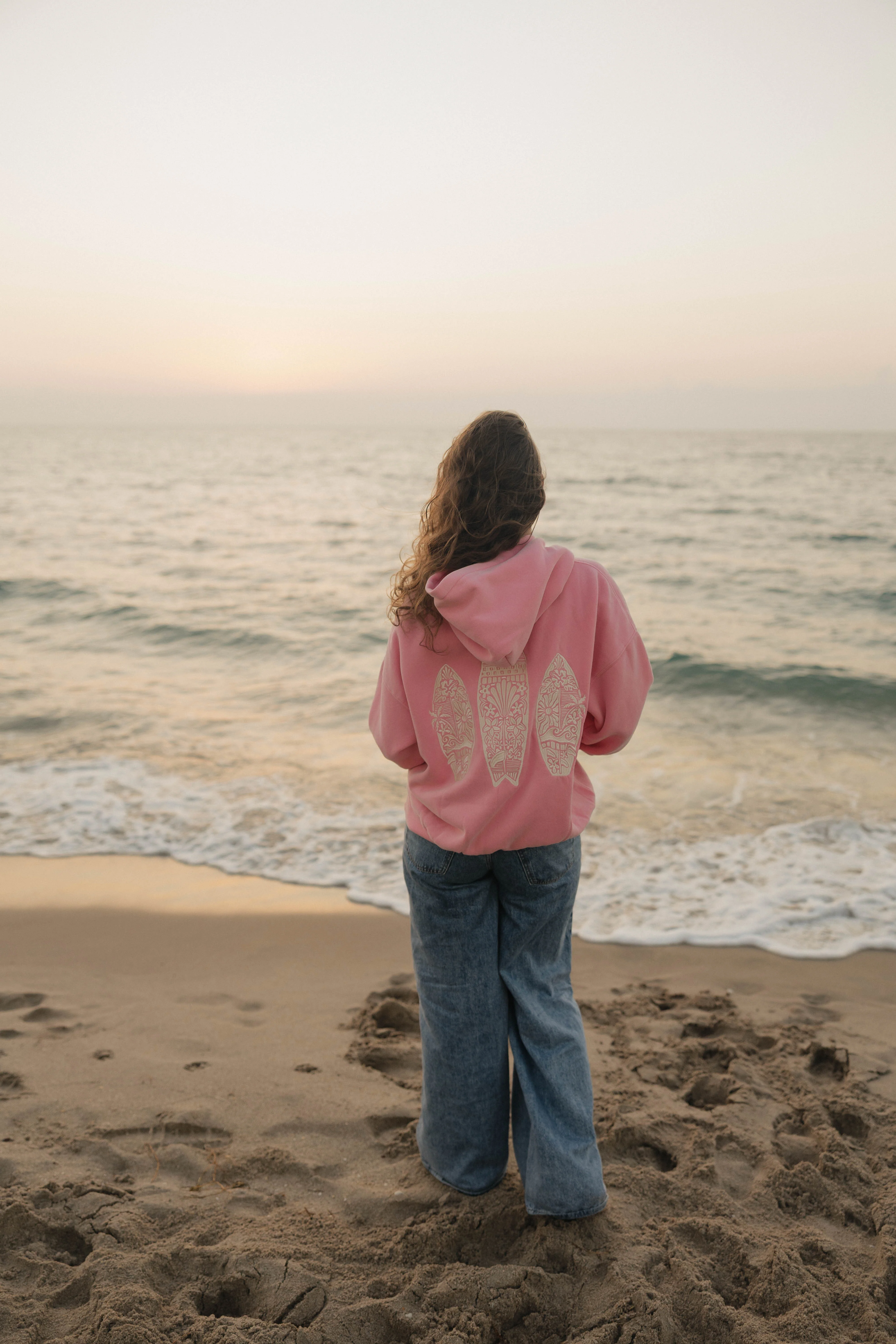Sunny Surf Hoodie- Vintage Bubblegum
