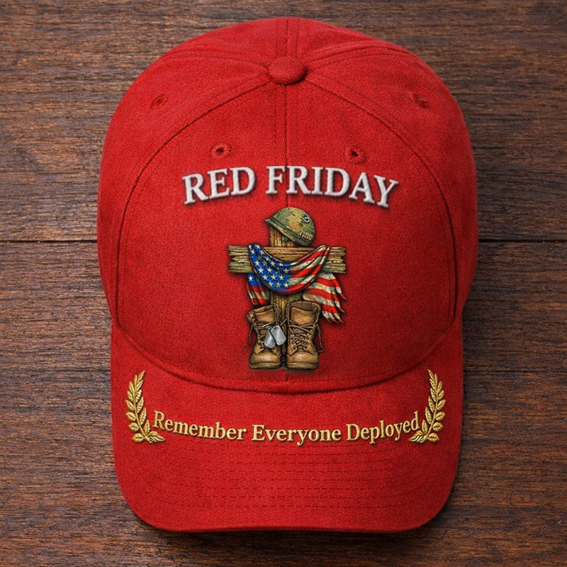 Red Friday Art Printed Casual Hat