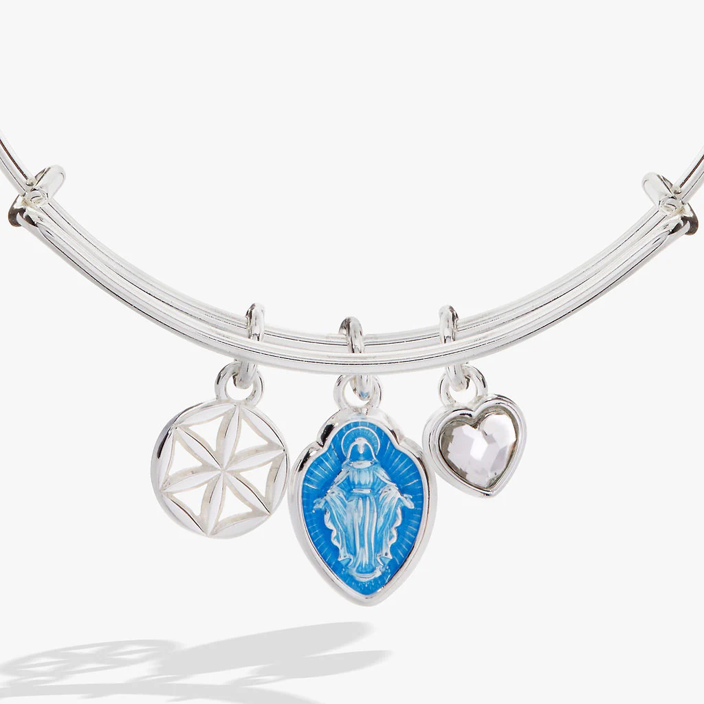 Faith and Family Mother Mary Charm Bangle