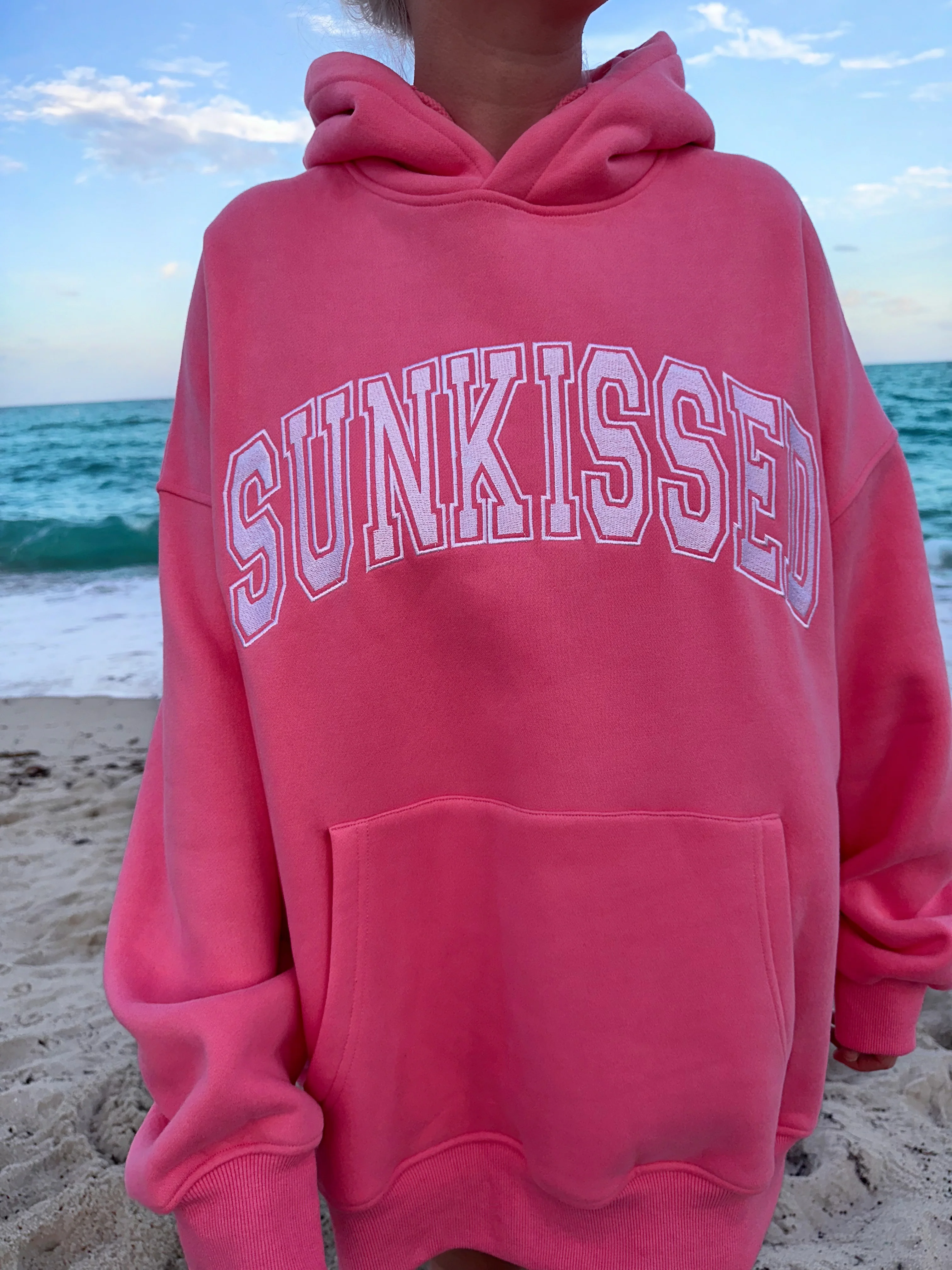 Sunkissed Collegiate Embroider Oversized Hoodie