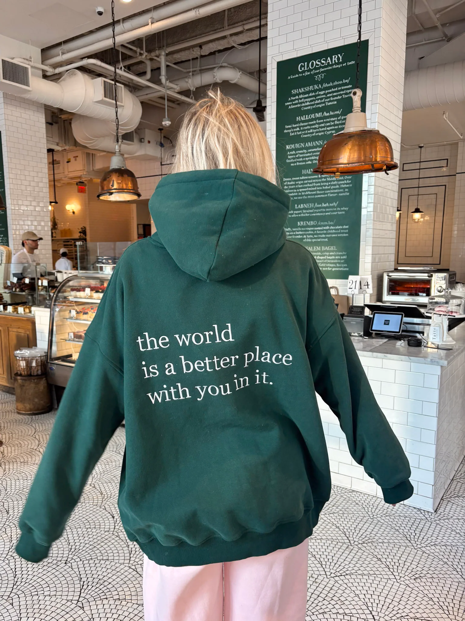 The World Is A Better Place With You In It Embroider Hoodie