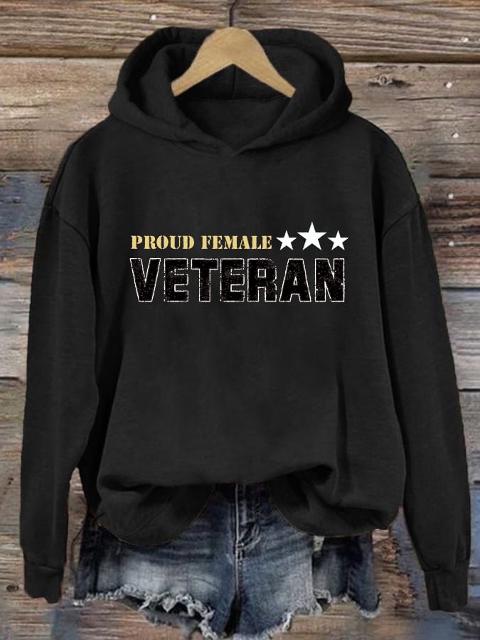 Women's Proud Female Veteran Hoodie