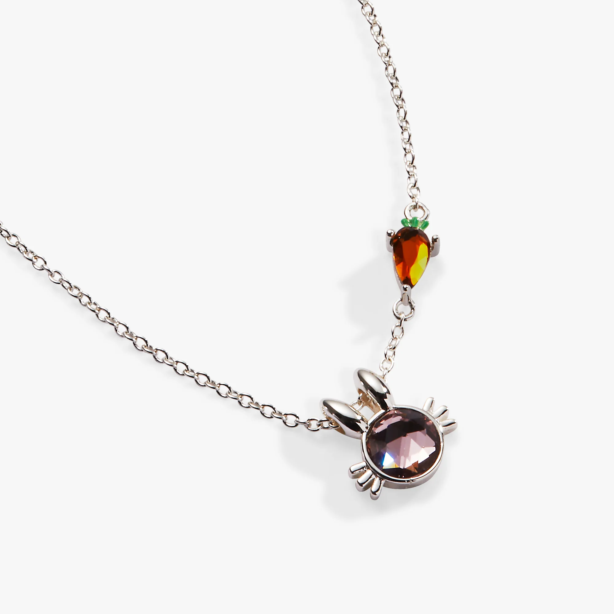 Crystal Bunny Pendant Necklace
