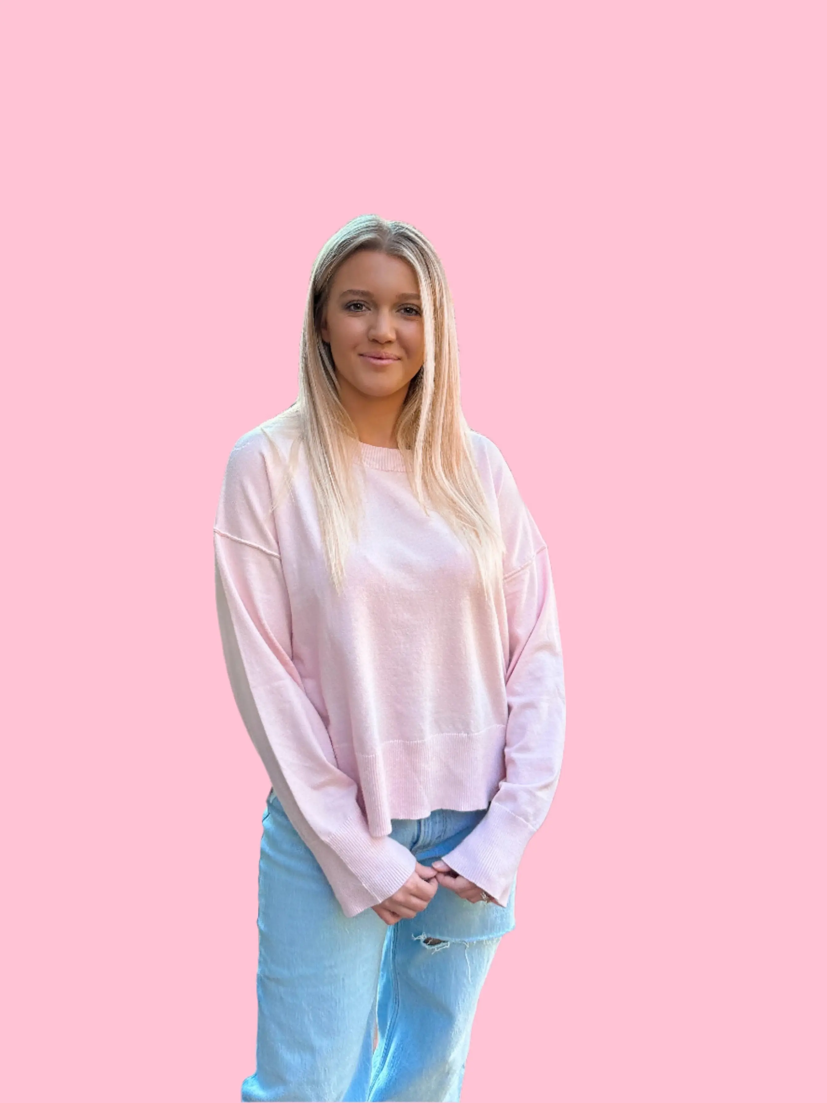 Pink Buttery Soft Sweater