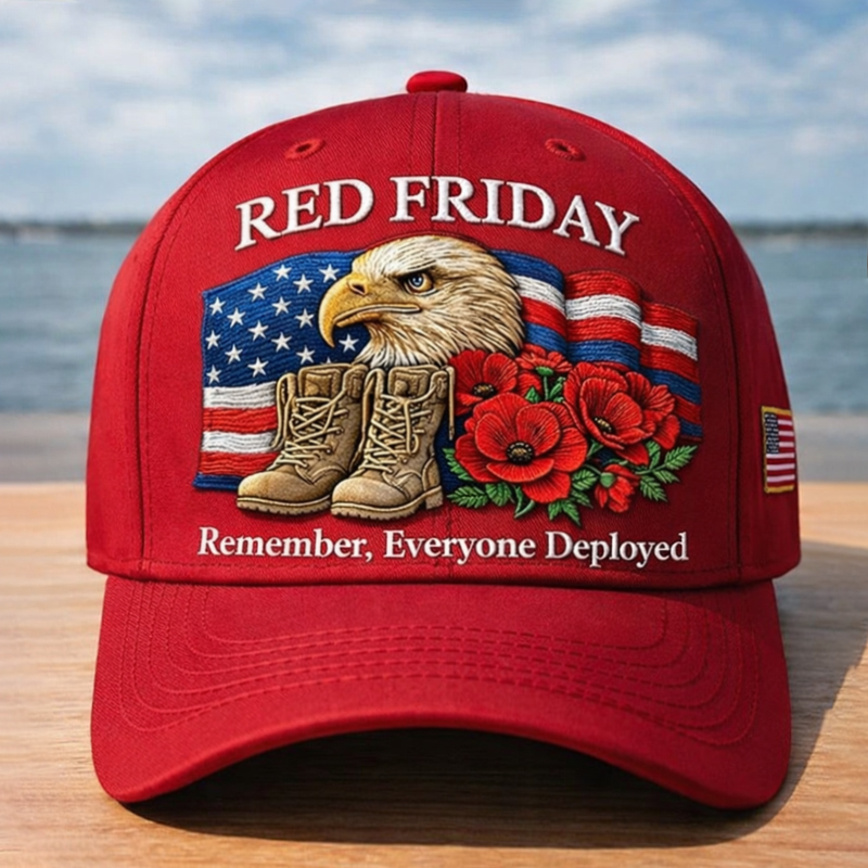 Red Friday Art Printed Casual Hat