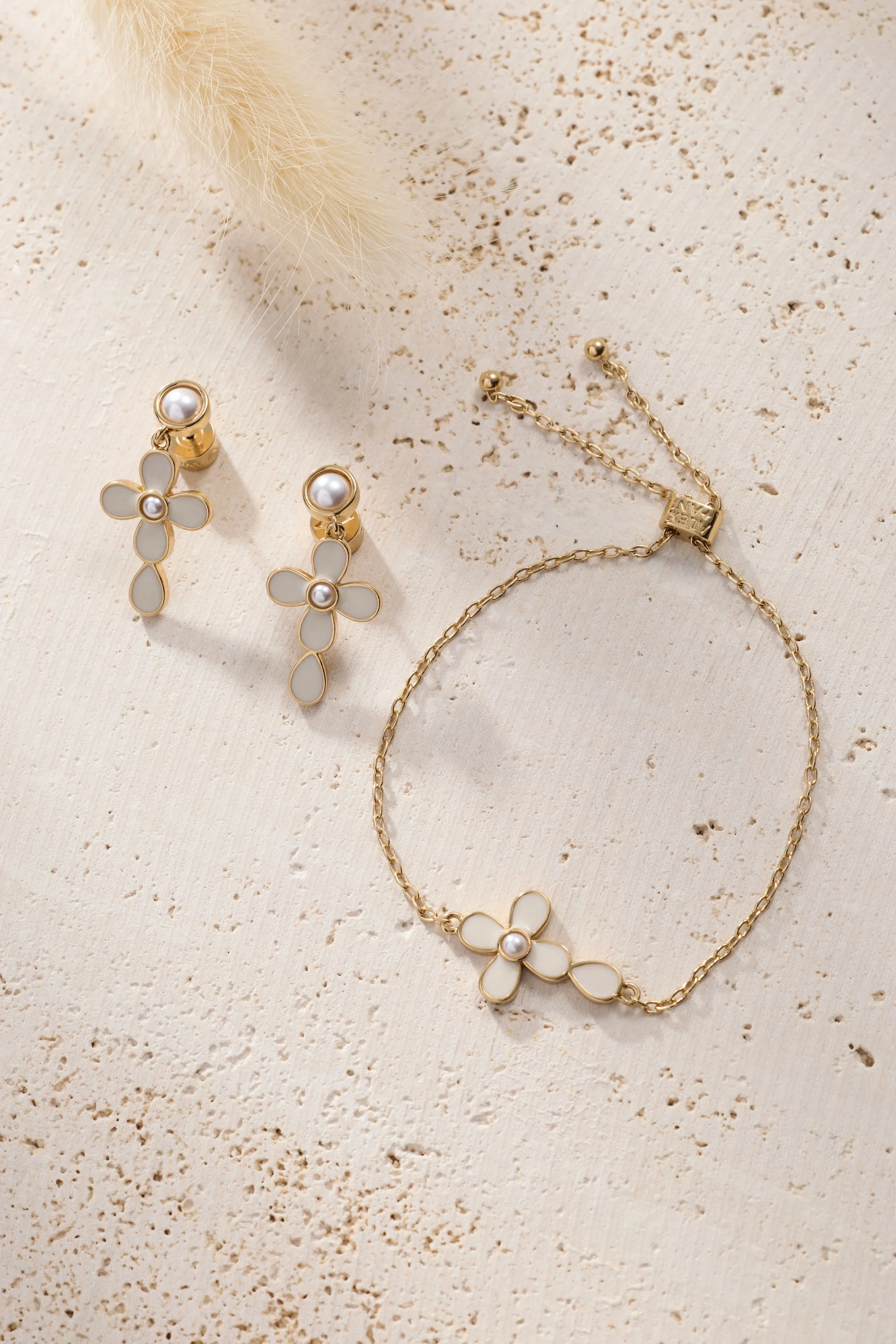 Coquette Christian Cross Drop Earrings