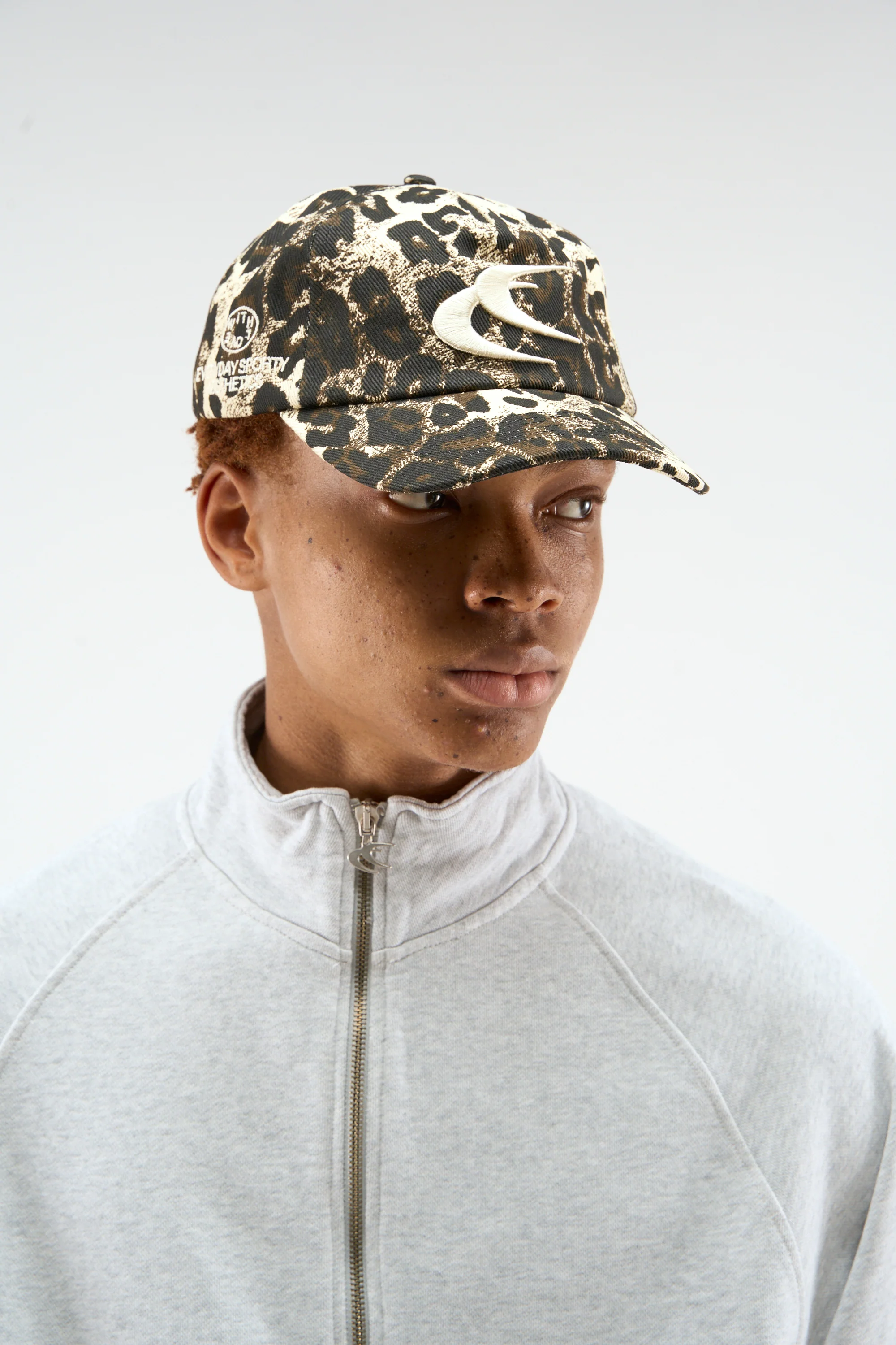 Dogear Brown Leopard Cap