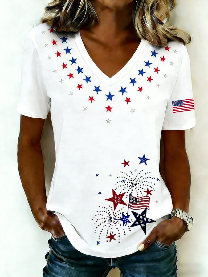 Women's American 250th Anniversary Printed Casual T-shirt